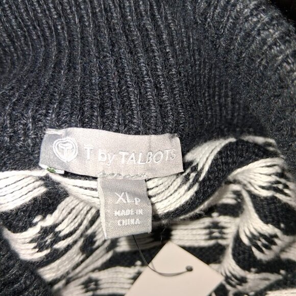 T by Talbots Cotton Blend Snap Mock Neck Heavyweight Sweater NWT Sz PXL - Picture 6 of 9